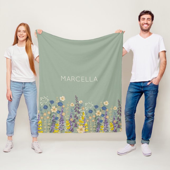 Garden Wildblumen Sommergarten Hochzeit Fleecedecke (Beispiel)