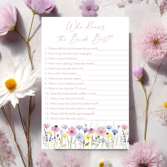 Garden Wildflowers Who Knows the Bride Best Game (Von Creator hochgeladen)