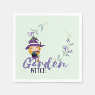 GARDEN WITCH - Personalize with text, spell, sigil Serviette
