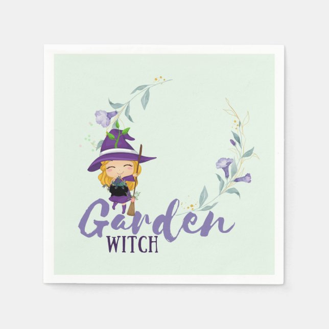 GARDEN WITCH - Personalize with text, spell, sigil Serviette (Vorderseite)