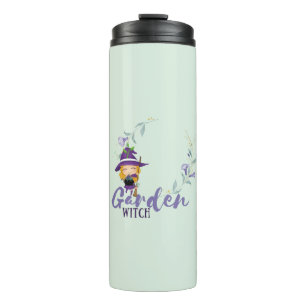 GARDEN WITCH - Personalize with text, spell, sigil Thermosbecher