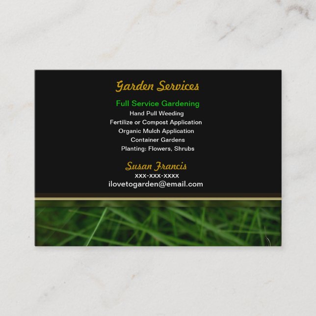 Gardener Business Card Visitenkarte (Vorderseite)