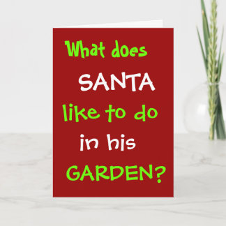 Gardener Christmas Santa Joke Gärtnern Weihnachten