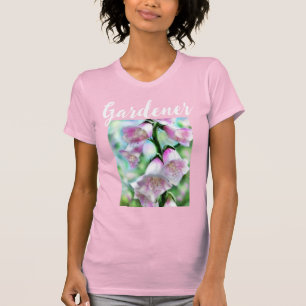 Gardener Foxglove Blume Malerei Art Blumenrosa T-Shirt