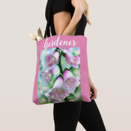 Gardener Foxglove Blume Malerei Art Blumenrosa Tasche