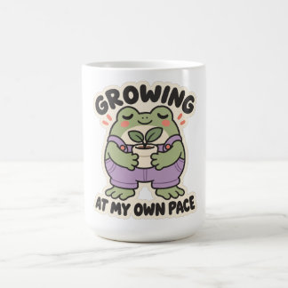 Gardener-Frosch, der in seinem eigenen Tempo wächs Kaffeetasse
