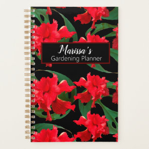 Gardener Hibiskus Monstera Muster Schwarz Planer