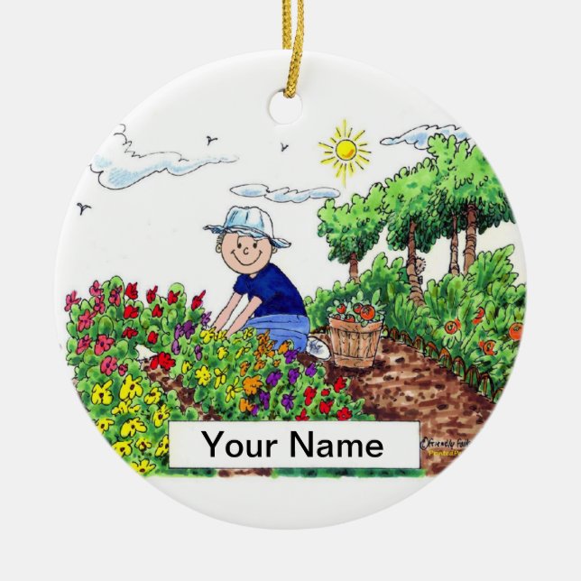 Gardener Keramik Ornament (Vorne)