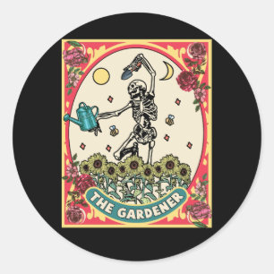 Gardener Tarot Card Gärtnerpflanzung Lover P Runder Aufkleber