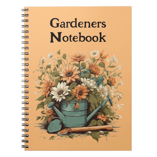 Gardeners Custom text Notebook, Linken Notizblock (Vorderseite)