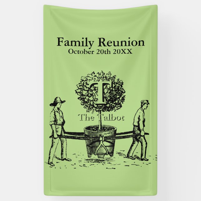 Gardeners Famille Retrouvailles V Bannière Nom per (Vertical)
