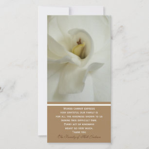 Gardenia Beileid Memorial Vielen Dank Foto-Karte Dankeskarte