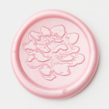 Gardenia Floral Wax Siegel Sticker