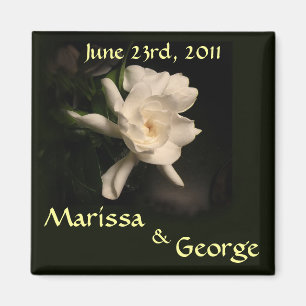 Gardenia Save the Date Wedding Magnet