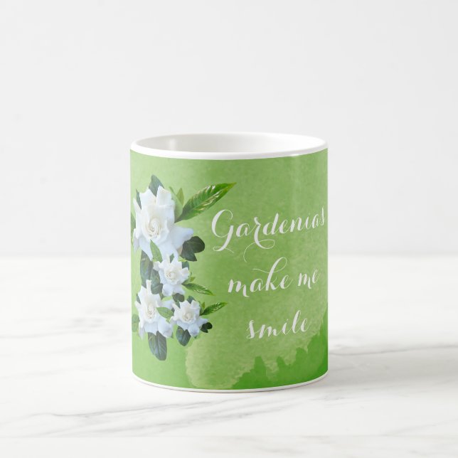 Gardenias machen mich zum Lächeln Tasse (Mittel)