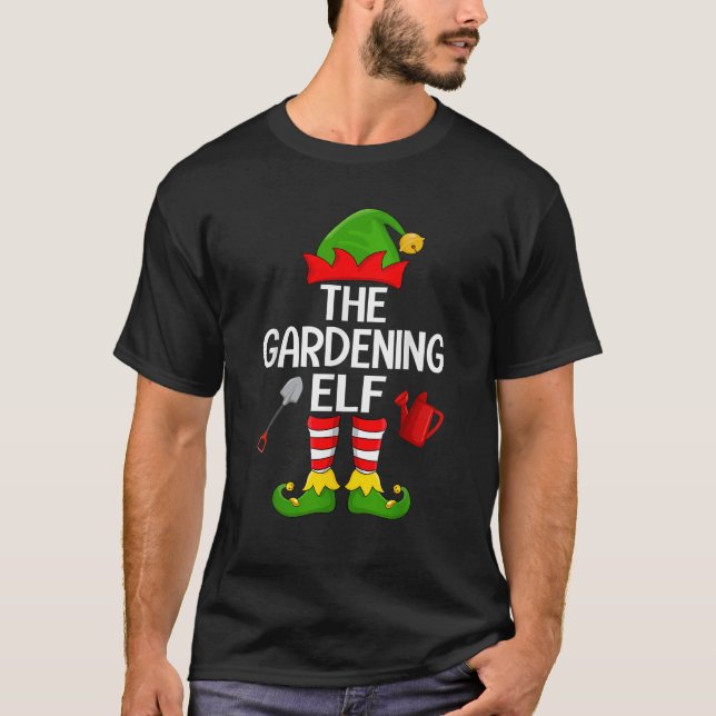 Gardening Elf Xmas Family Matching Elf Squad Chris T-Shirt (Vorderseite)