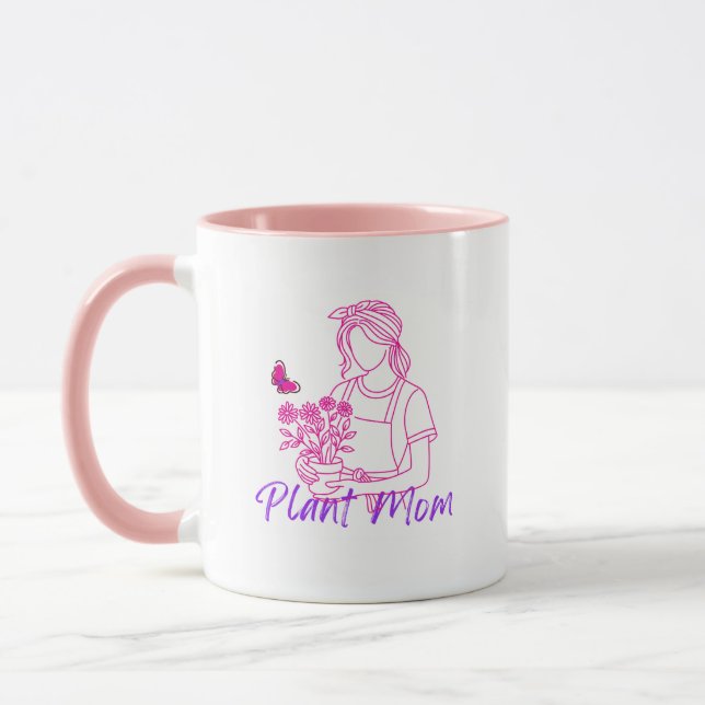 Gardening "Plant Mom" Coffee Mug  Tasse (Links)
