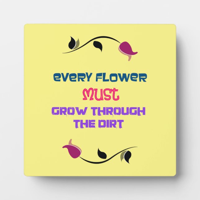 Gardening Themed Typography Inspirational Quote Fotoplatte (Vorderseite)