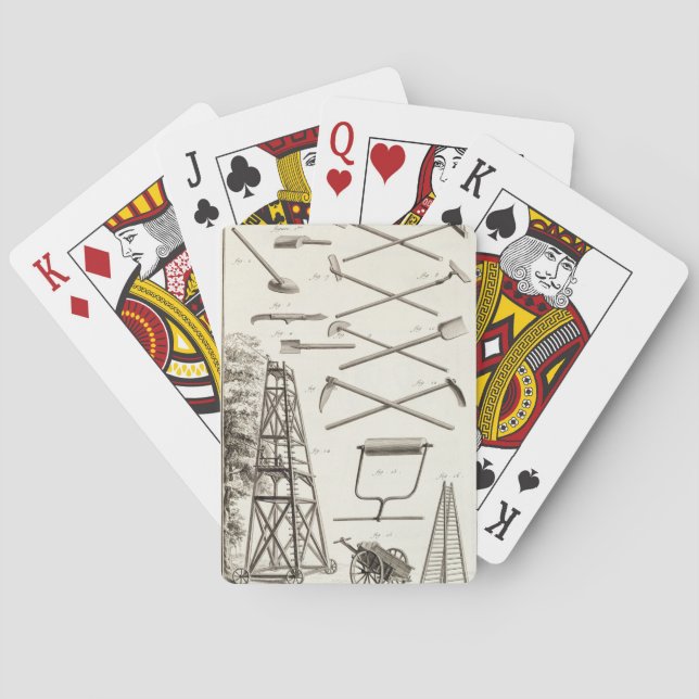 Gardening tools and a mobile pruning platform, fro spielkarten (Rückseite)