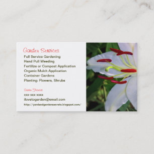 Gardenservices Business Card Visitenkarte