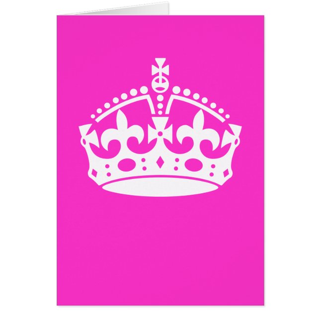 GARDER CALM CROWN Royal Icon sur Pink Personnalise (Devant)