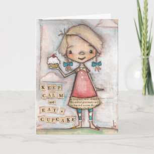 Garder Calm Cupcake - Carte Anniversaire