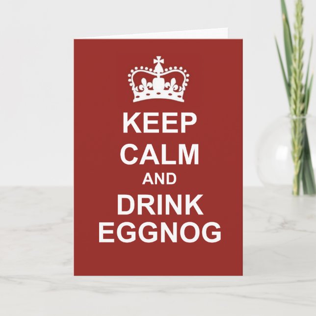 GARDER CALME ET BOIRE EGGNOG Carte de voeux (Devant)