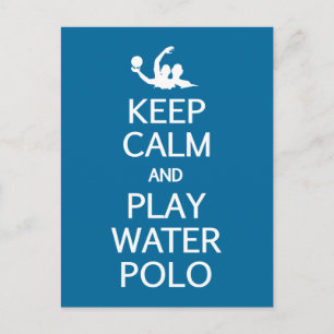 Garder Calme & Jouer Water Polo carte postale pers