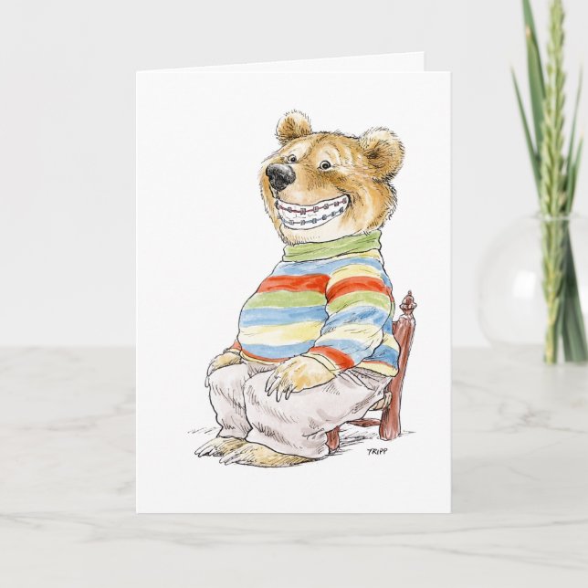 Garder la carte d'ours des accolades souriantes (Devant)