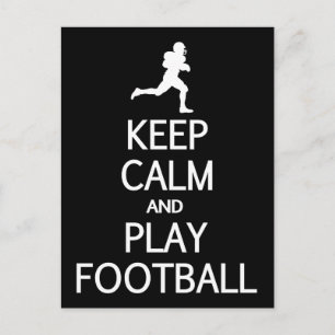 Garder le calme et jouer Football carte postale co