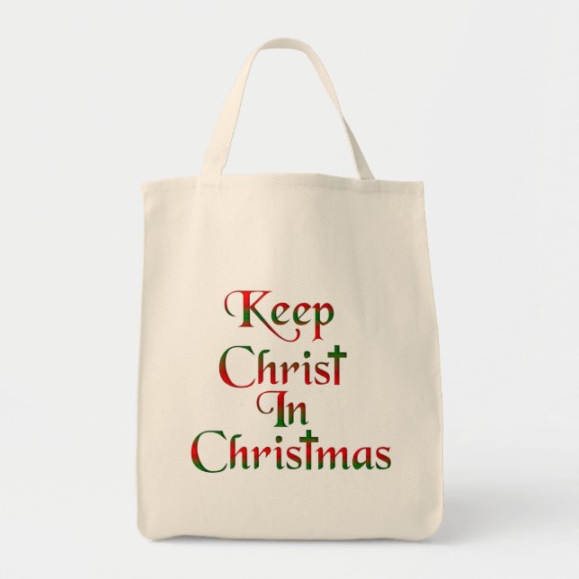 Garder le Christ dans le Sac fourre-tout de tissu  (Devant)