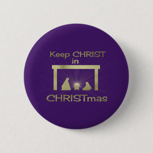 Garder le Christ dans les boutons de Noël Badges P