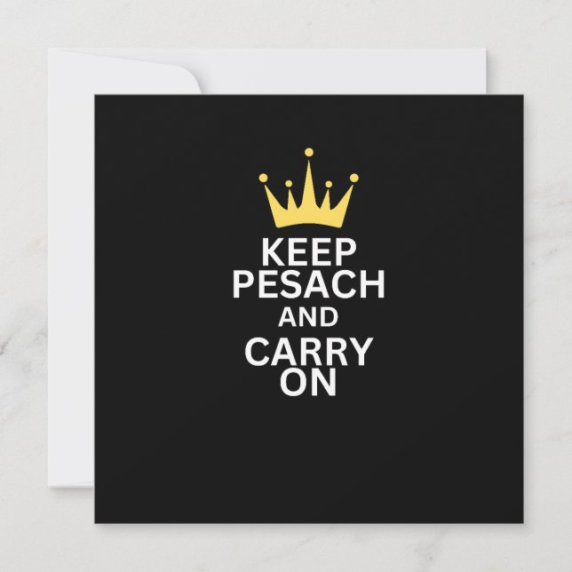 Garder Pesach et continuer sur la carte de voeux P (Devant)
