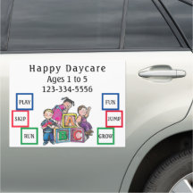 Garderie Professionnel Logo Voiture Magnet
