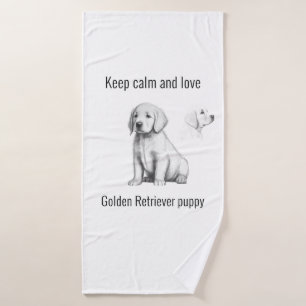 Gardez calme et amour Golden Retriever chiot