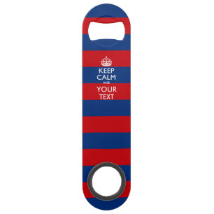 GARDEZ CALME et votre texte sur les bandes bleues