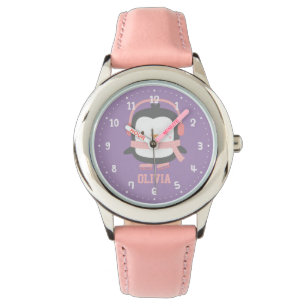 Gardez Chaleureux Petites Montres Filles Pingouins