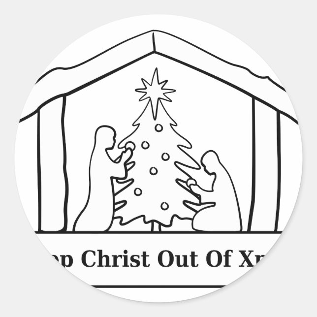 Gardez Christ hors de Noël, Sticker (Devant)