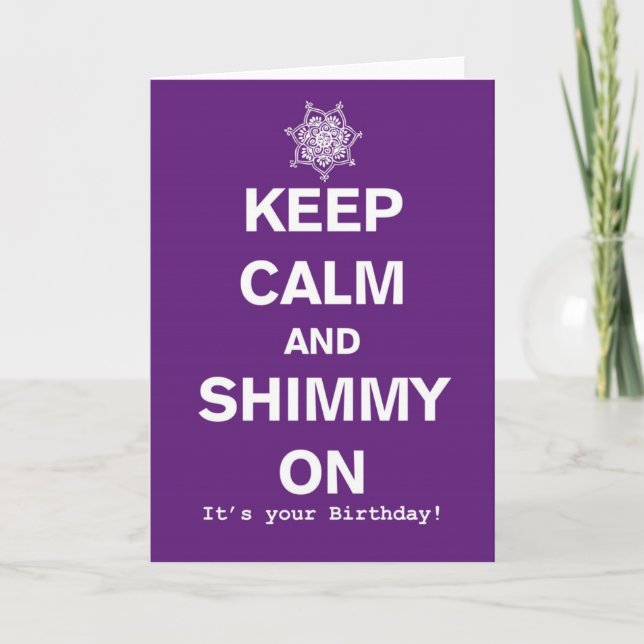 Gardez la carte d'anniversaire de calme et de (Devant)