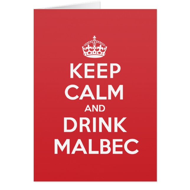 Gardez la carte de note calme de salutation malbec (Devant)