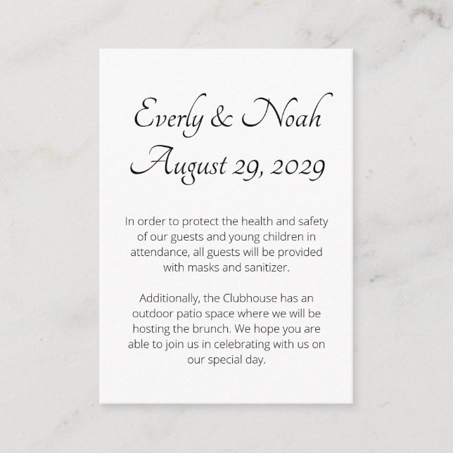 Gardez la sécurité et les cartes d'information (Devant)