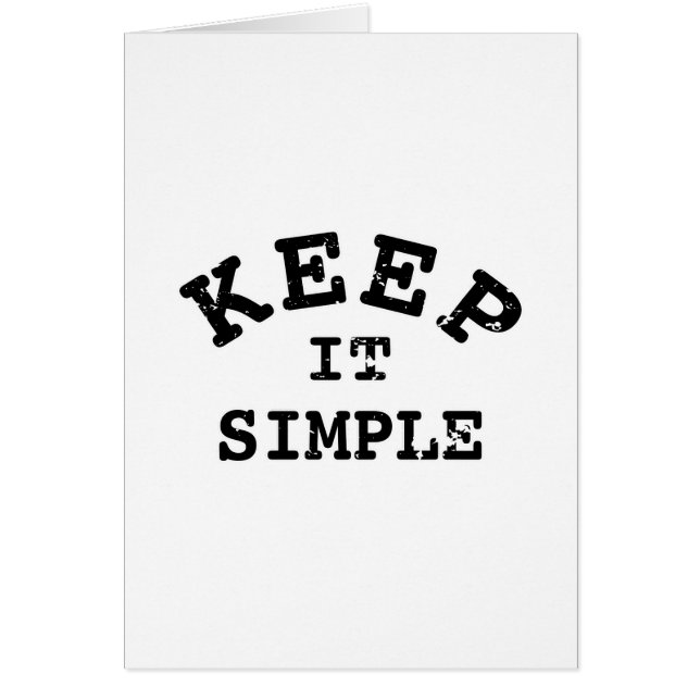 Gardez-la simple typographie (Devant)