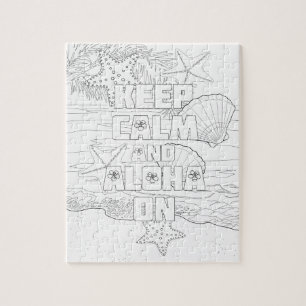 Gardez L'Aloha Calme Sur Le Puzzle De Coloration A