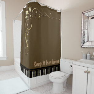 Gardez-le beau rideau de douche Brown