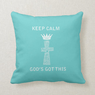 Gardez le calme, coussin de Dieu
