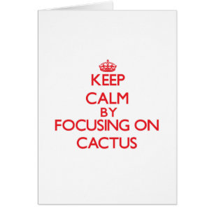 Gardez le calme en se concentrant sur le cactus