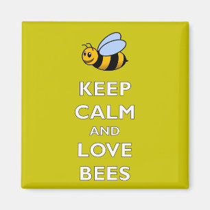 Gardez le calme et aimez les abeilles - aimant de