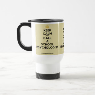 Gardez le calme et appelez une tasse de voyage de