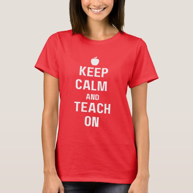 Gardez le calme et apprenez sur le T-shirt Apple (Devant)