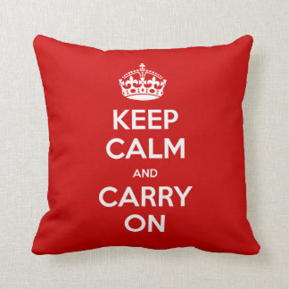 Gardez le calme et continuez le coussin